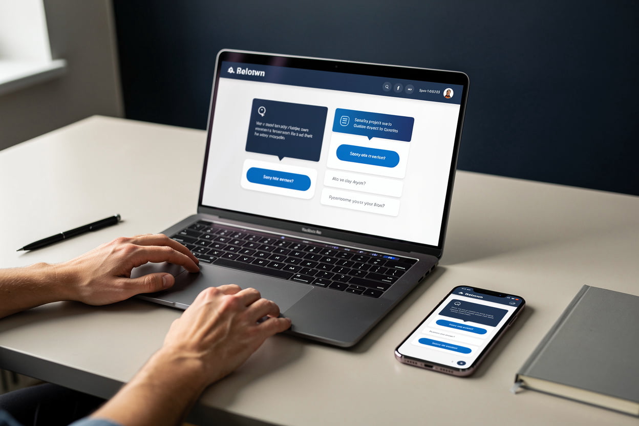 ELYQEN DIGITAL LTD clean digital workspace illustrating tailored website design, mobile app development and IT consultancy quotes for UK and international clients